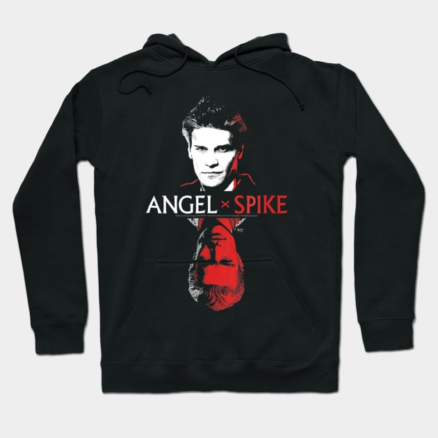 Buffy Face To Face Angel Spike Hoodie by defreitasysou